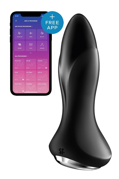 Анальна смарт-вібропробка із перлинним масажем Satisfyer Rotator Plug 1+ Black SO6278 фото