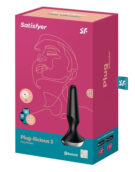 Анальна смарт-вібропробка Satisfyer Plug-ilicious 2 Black SO5444 фото