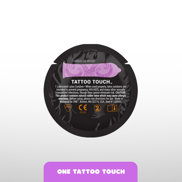 ONE Tattoo Touch Purple - з ребристою поверхнею у вигляді тату MU0115 фото