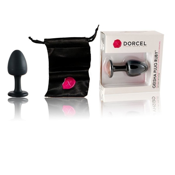 Анальна пробка Dorcel Geisha Plug Ruby L з кулькою всередині, створює вібрації, макс. діаметр 4 см MD1311 фото