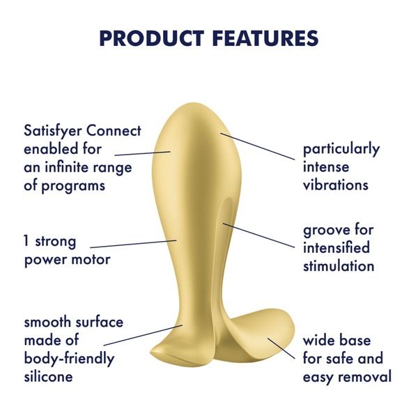 Анальна смарт-пробка з вібрацією Satisfyer Intensity Plug Gold SO8627 фото